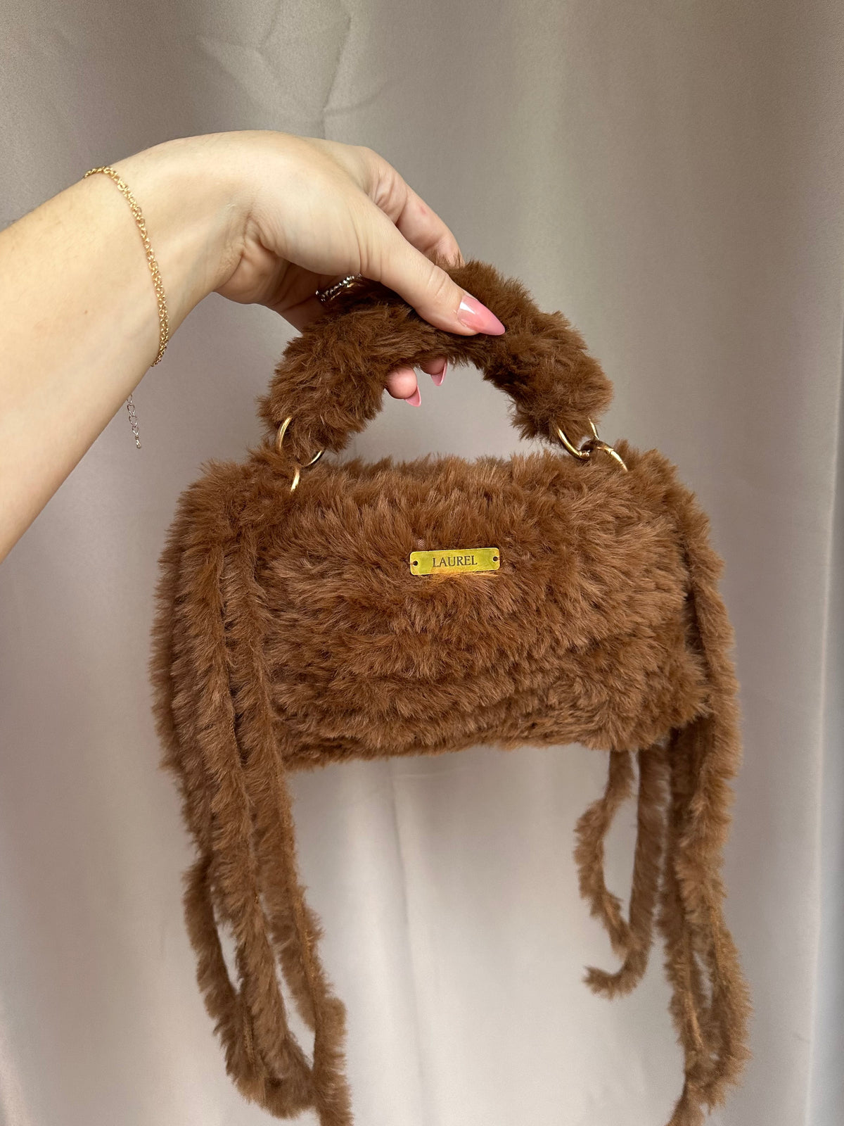 The Slouch Mini - Faux Fur Brown