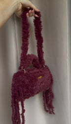 The Slouch Mini bag – Burgundy Faux Fur